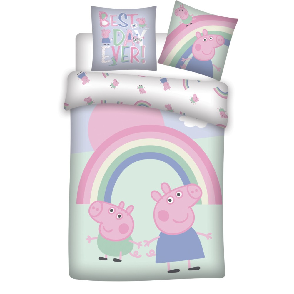 Peppa Pig Best Day children's bedding set 100×135cm, 40×60 cm