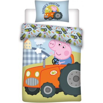 Peppa Pig George's Tractor children's bedding set 100×135cm, 40×60 cm