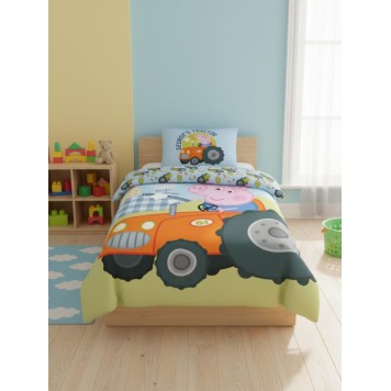 Peppa Pig George's Tractor children's bedding set 100×135cm, 40×60 cm