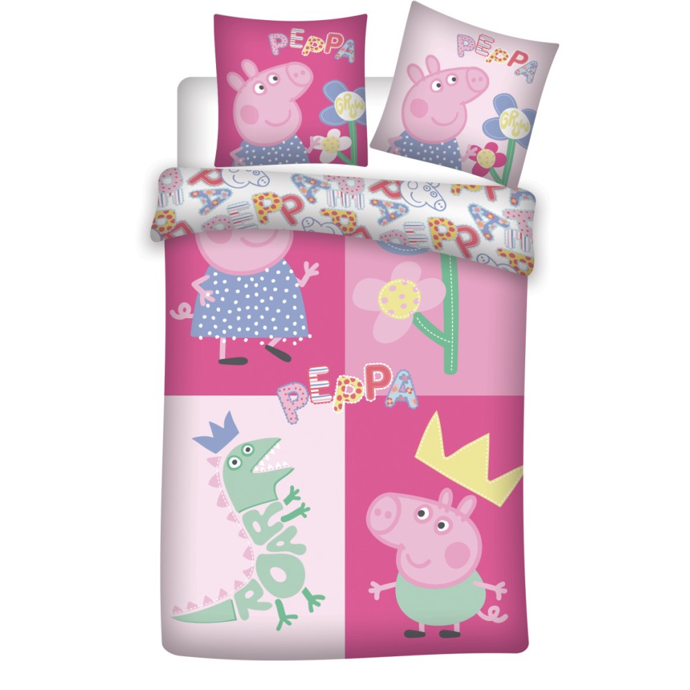 Peppa Pig Roar children's bedding set 100×135cm, 40×60 cm