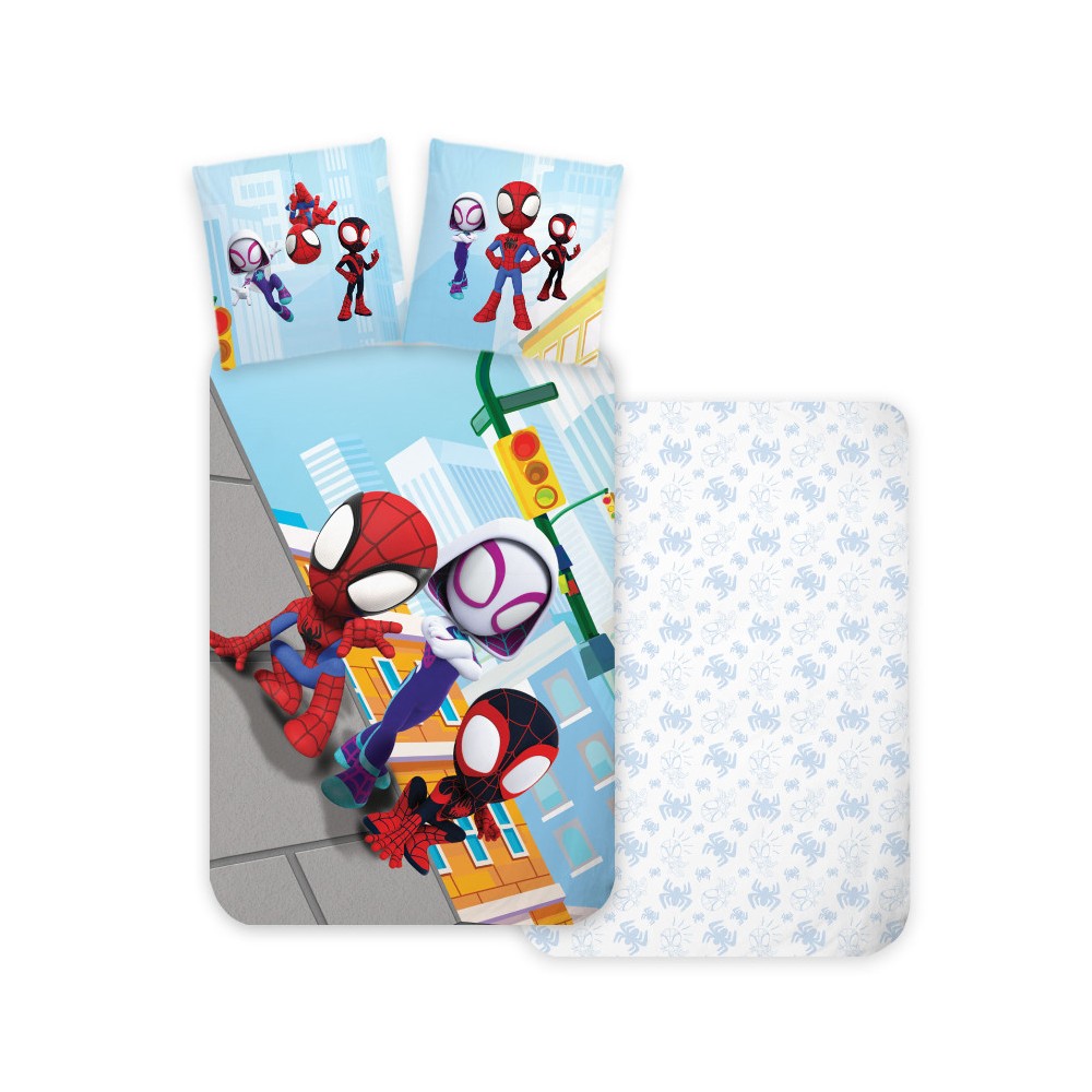 Spiderman Squad children's duvet cover 100×135 cm, 40×60 cm