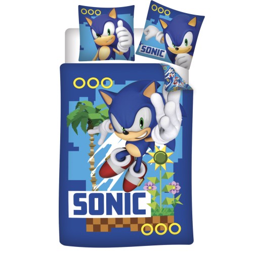 Sonic the Hedgehog Turbo Children's bedding 100×135 cm, 40×60 cm