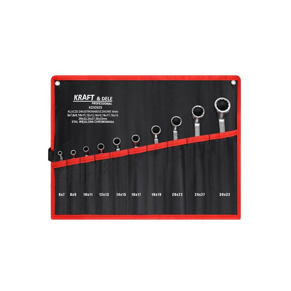 KLUCZE DWUSTRONNIE-OCZKOWE 10el. KD10929