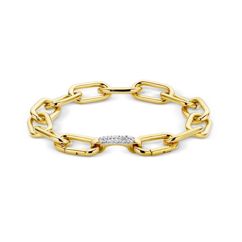 Victoria Gold-colored bracelet with white stones