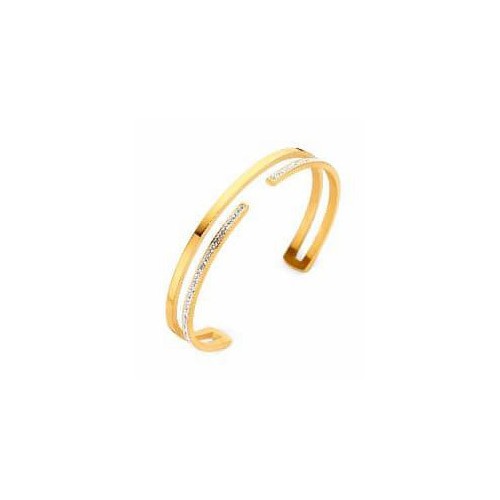 Victoria Gold Colored White Gem Bracelet