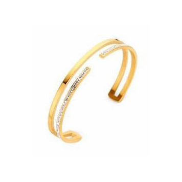 Victoria Gold Colored White Gem Bracelet