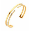 Victoria Gold Colored White Gem Bracelet
