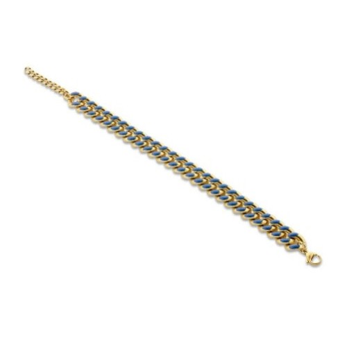 Victoria Gold-colored blue patterned bracelet