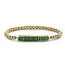 Victoria Gold-colored green patterned bracelet