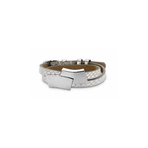 Victoria Silver-colored Leather Bracelet