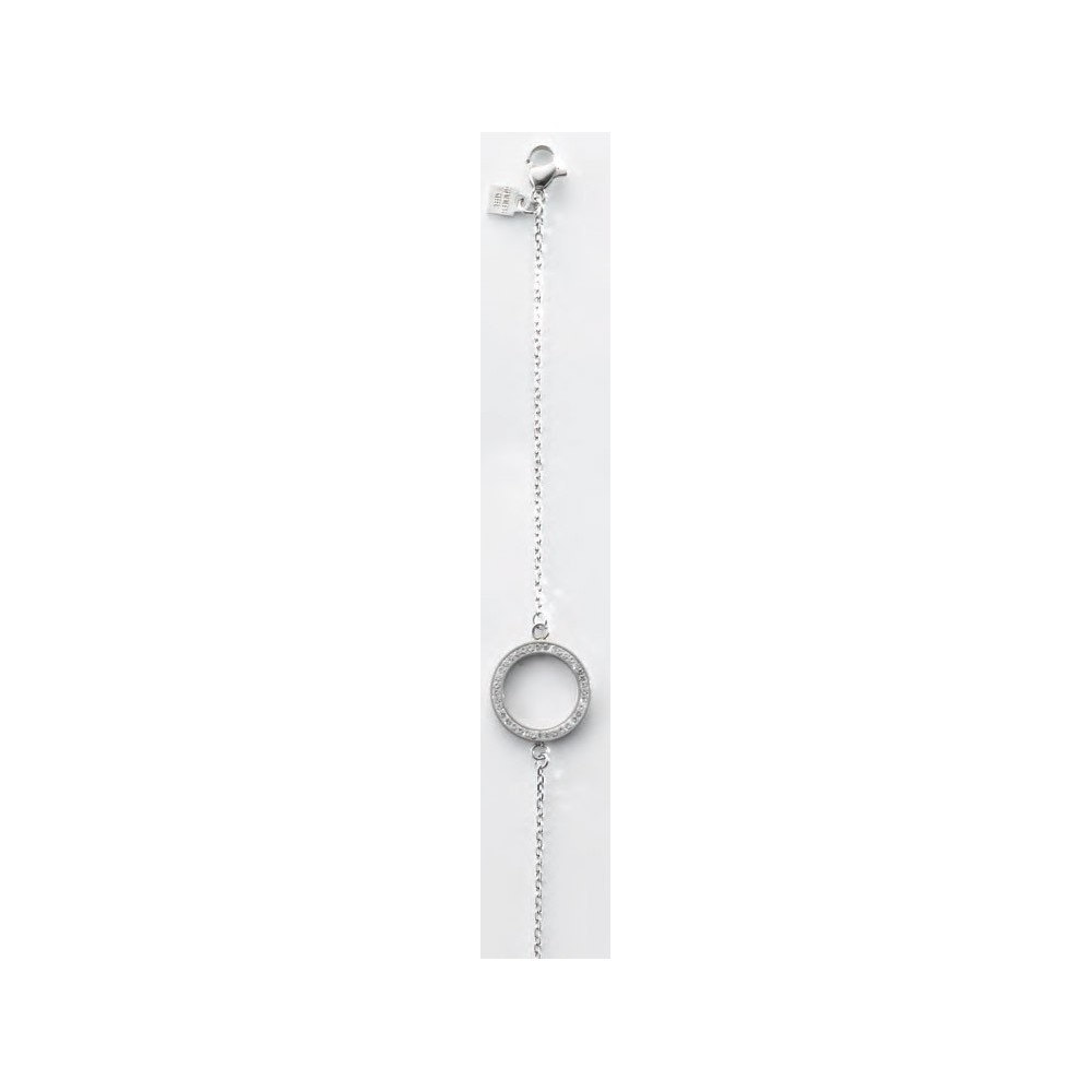 Victoria Silver colored bracelet with white stones