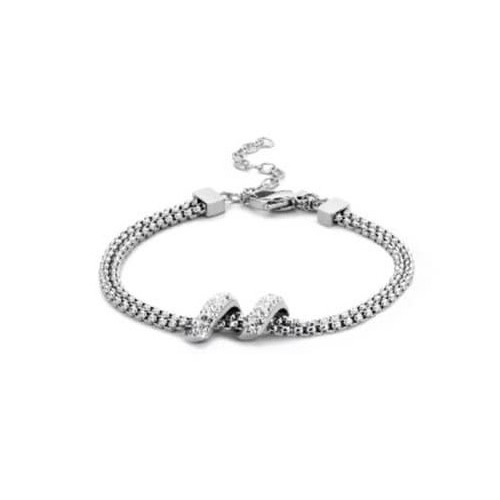 Victoria Silver-colored Bracelet with White Stones