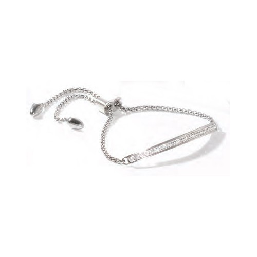 Victoria Silver-colored bracelet with white stones