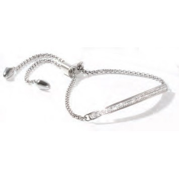 Victoria Silver-colored bracelet with white stones