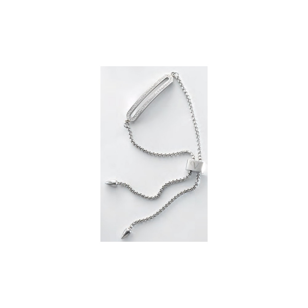 Victoria Silver-colored bracelet with white stones