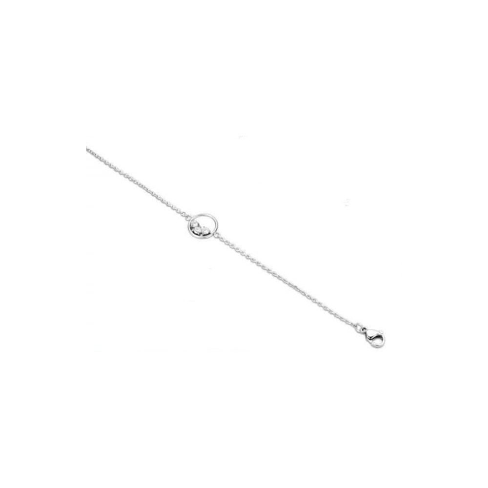 Victoria Silver-colored bracelet with white stones