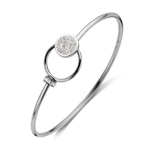 Victoria Silver-colored bracelet with white stones