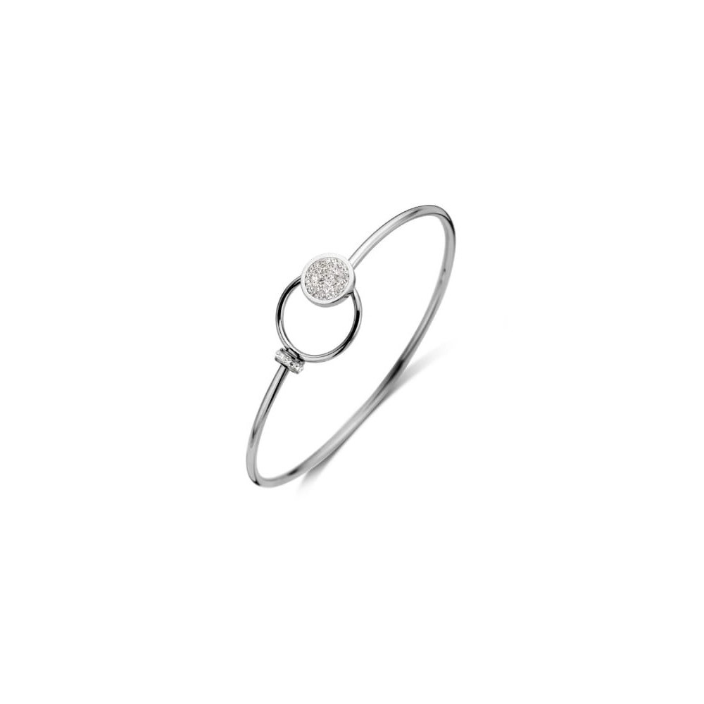 Victoria Silver-colored bracelet with white stones