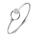 Victoria Silver-colored bracelet with white stones