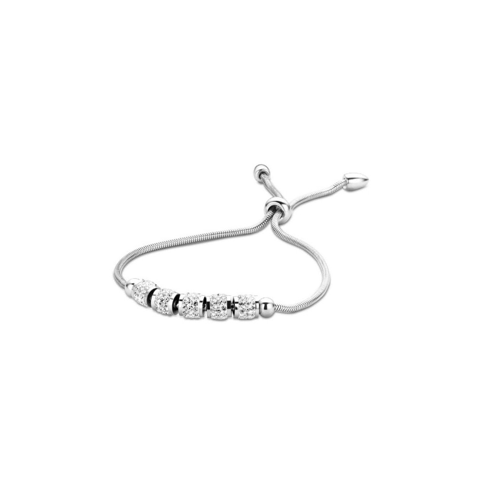 Victoria Silver-colored bracelet with white stones