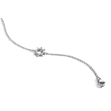 Victoria Silver colored white stone sun bracelet