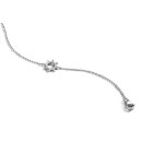 Victoria Silver colored white stone sun bracelet