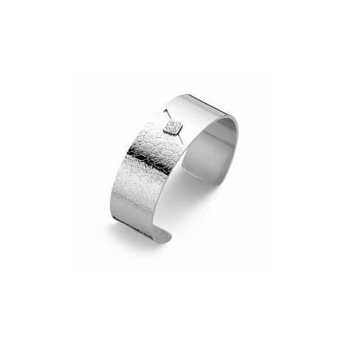 Victoria Silver colored white stone patterned bracelet