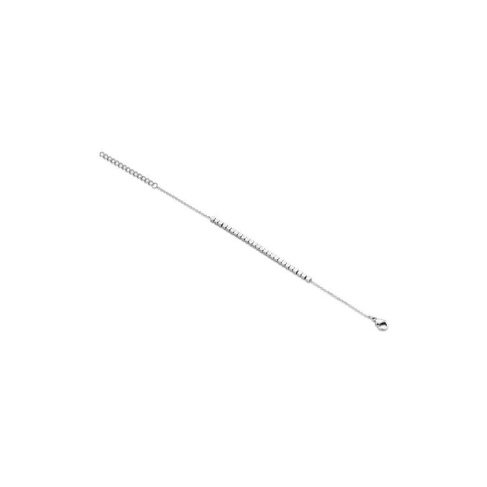 Victoria Silver Colored Checkered Bracelet