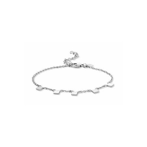 Victoria Silver-colored square patterned bracelet