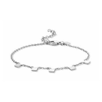 Victoria Silver-colored square patterned bracelet