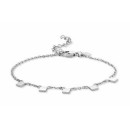 Victoria Silver-colored square patterned bracelet