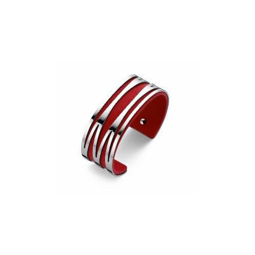 Victoria Silver-colored bracelet with red pattern