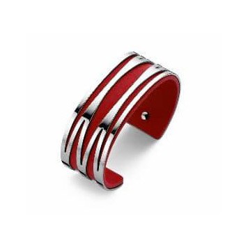 Victoria Silver-colored bracelet with red pattern