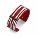 Victoria Silver-colored bracelet with red pattern