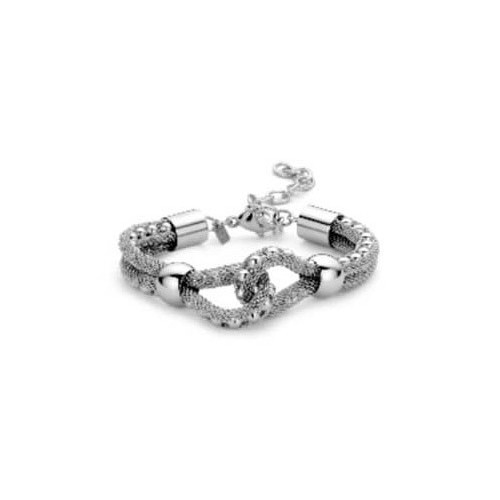 Victoria Silver Colored Thick Mesh Bracelet