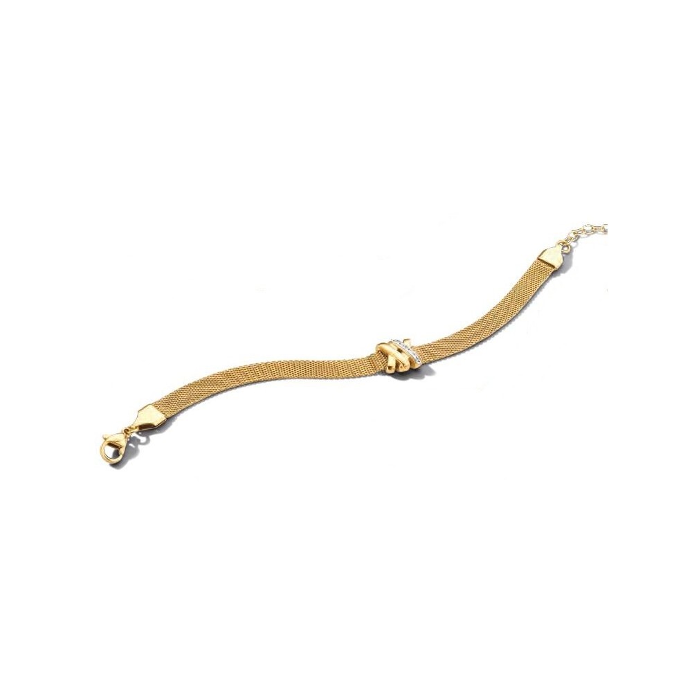 Victoria Gold-colored bracelet with white stones