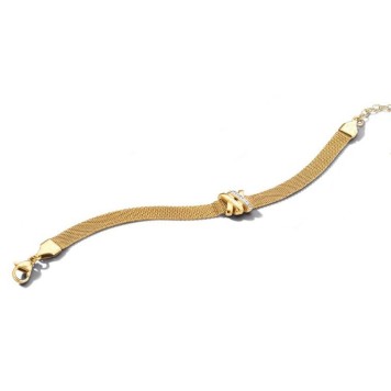 Victoria Gold-colored bracelet with white stones