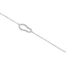 Victoria Silver Colored Bracelet with White Stones