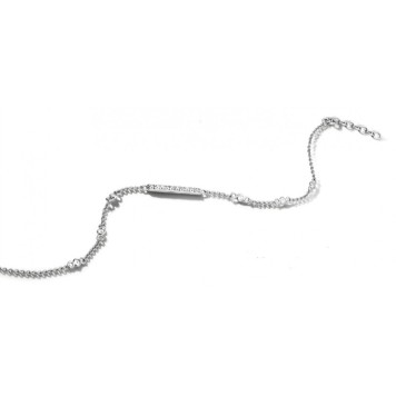 Victoria Silver colored bracelet with white stones