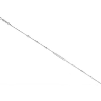 Victoria Silver colored bracelet with white stones