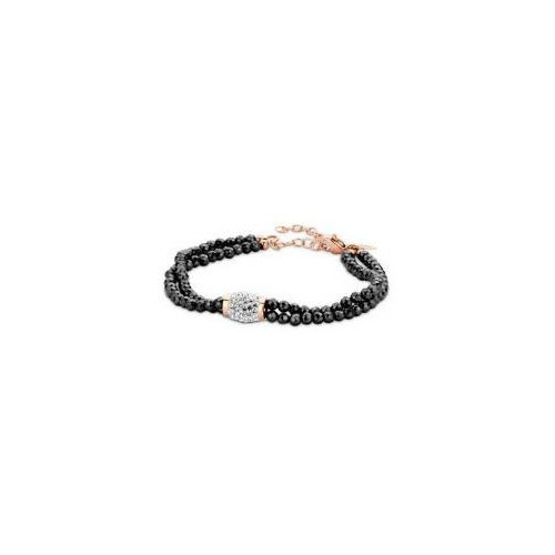 Victoria White Stone Black Beaded Bracelet