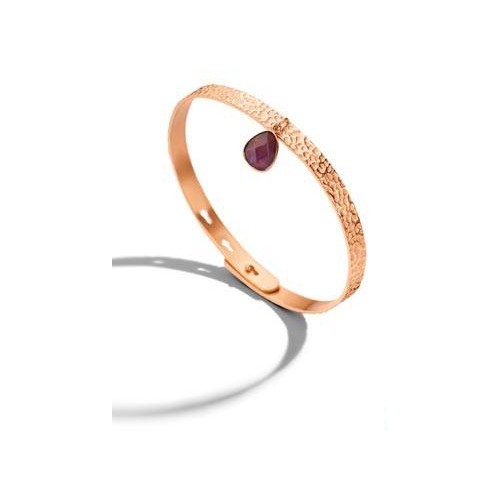 Victoria Purple stone rose gold adjustable bracelet