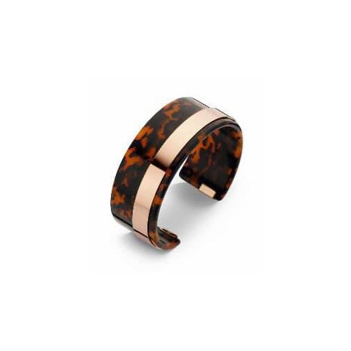 Victoria Rose gold colored bracelet with brown pattern