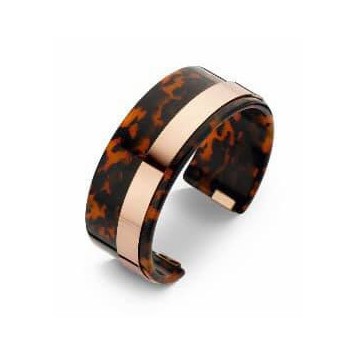 Victoria Rose gold colored bracelet with brown pattern