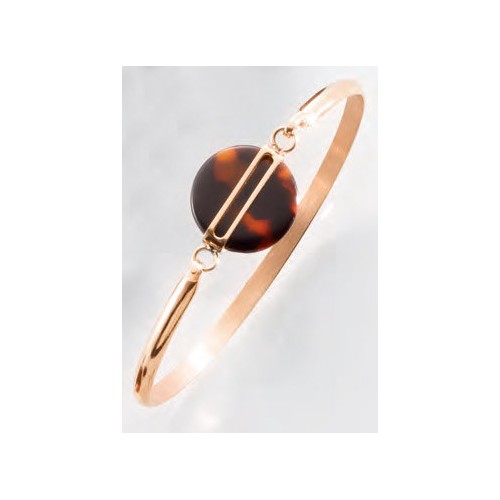 Victoria Rose gold colored bracelet with brown pattern