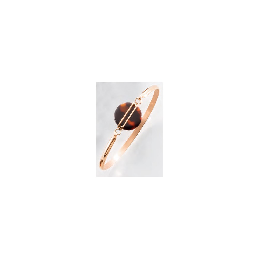Victoria Rose gold colored bracelet with brown pattern