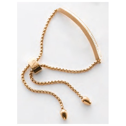 Victoria Rose gold colored bracelet with white stones