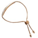 Victoria Rose gold colored bracelet with white stones