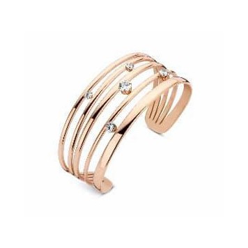 Victoria Rose gold colored white stone bracelet