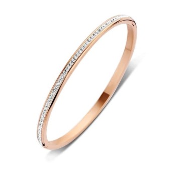 Victoria Rose gold colored bracelet with white stones